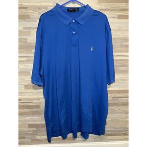 Ralph Lauren Polo Shirt Mens 2XL Blue , Pony Casual Short Sleeve #410
